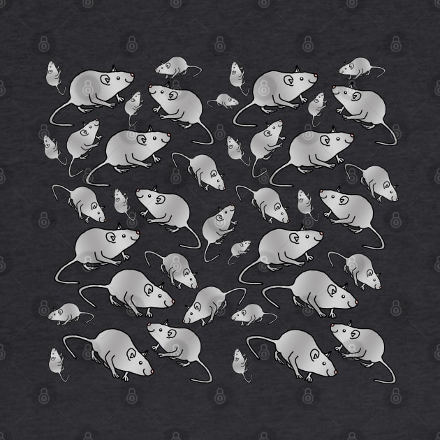 Funny Rat Ageddon Rodent Pattern by ellenhenryart